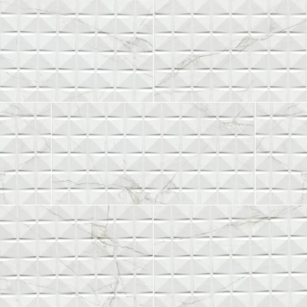 Dymo Calacatta Chex White Glossy