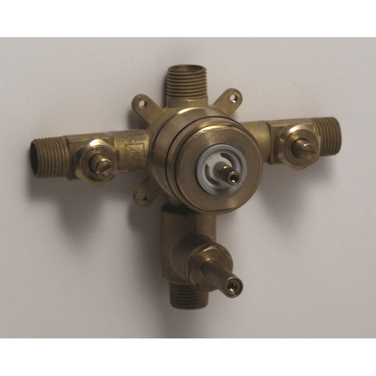 Rough Valve Only Polished Brass With Diverter