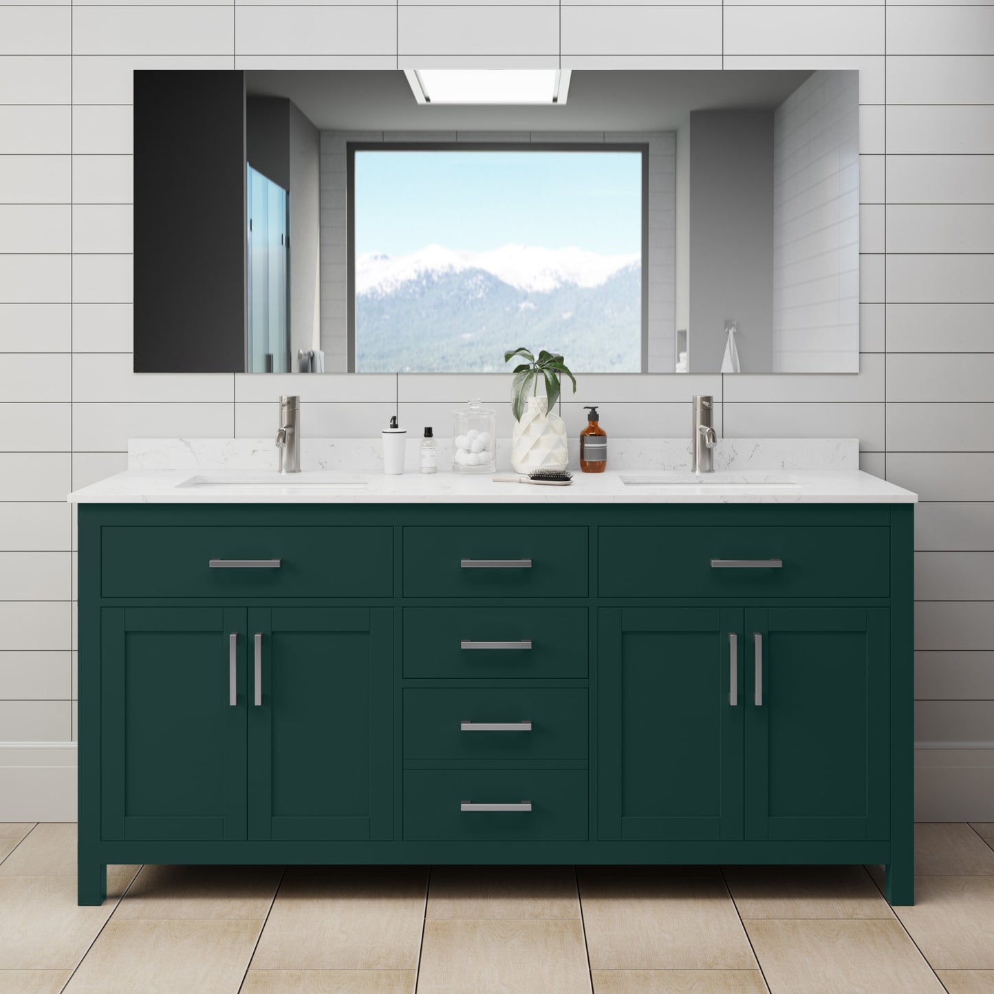 Beckett Double Bathroom Vanity - 72W x 35H x 22D