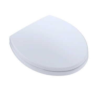 Toilet Seat, Round Bowl, Closed Front, With Cover, Plastic, White