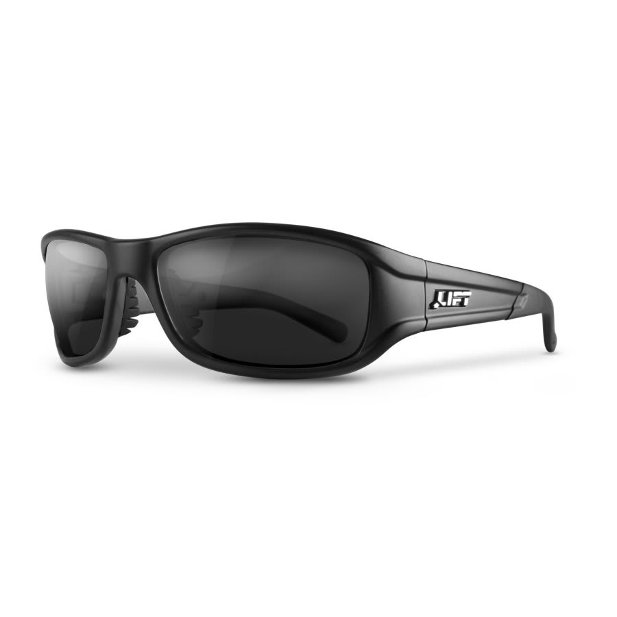 Alias Safety Glasses, Black Frame, Smoke Lenses