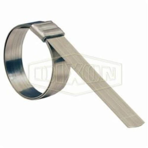 JS Series Roll-Over Smooth ID Band Clamp, 4 in ID x 0.03 in THK, 201 Stainless Steel