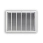 Stamped Face Sidewall Return Filter Grille, 30 x 20 in, 1/2 in Spacing, 2 in Filter, Steel, White
