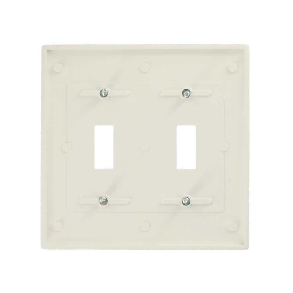 White 2-Gang Toggle Wall Plate (1-Pack)