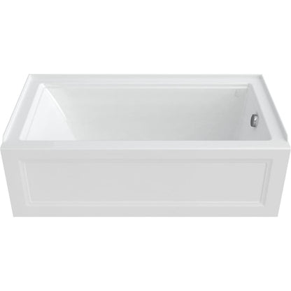 Town Square S 60" Three Wall Alcove Acrylic and Fiberglass Soaking Tub with Right Drain