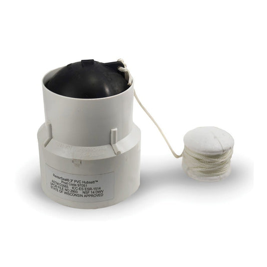 HubSett™ Horizontal Test Coupling, For Use With PVC/ABS Pipe, 3 in Hub x Spigot, PVC
