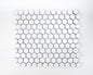 1x1 White Hexagon