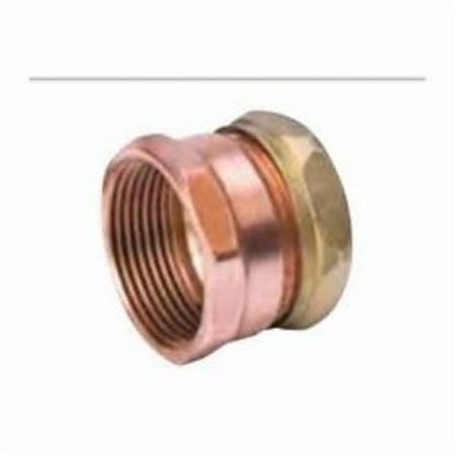 DWV Slip Joint Adapter, 1-1/2 in, FNPT x Slip Joint, Copper