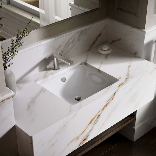 Iron Plains 18-9/16" Drop In Enameled Cast Iron Bathroom Sink with Overflow