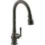 Artifacts Touchless 1.5 GPM Single Hole Pull Down Kitchen Faucet with Three-Function Spray Head