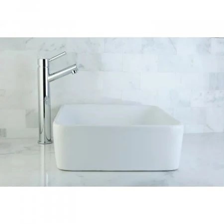 Fauceture Vessel Mount Lavatory Sink, 18-7/8 x 14-9/16 x 5-1/8 in, Vitreous China, White