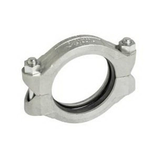 Rigid Coupling, 2 in, Groove, Ductile Iron, Galvanized