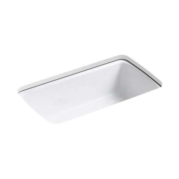 Cape Dory® Single Bowl Kitchen Sink, Under Mount, 33 x 22 in, 9-5/8 in Bowl Depth, 5-Hole, Cast Iron, White
