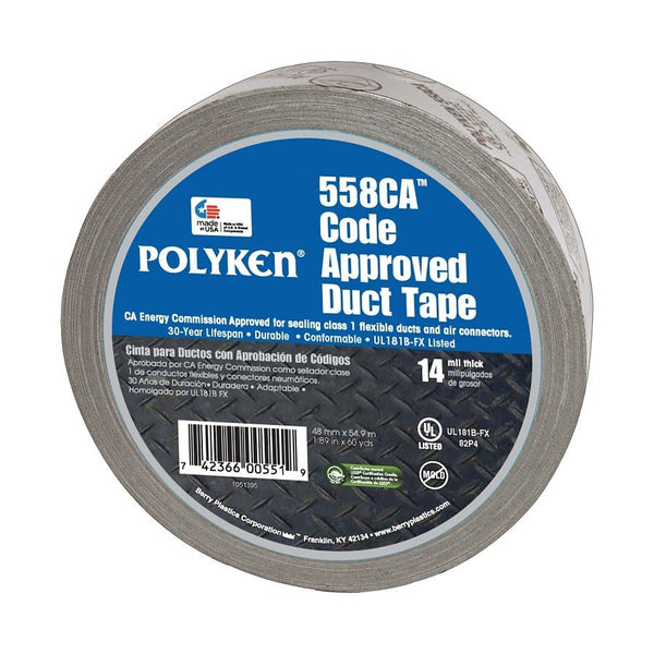 Duct Tape, 2 in W, 60 yd L