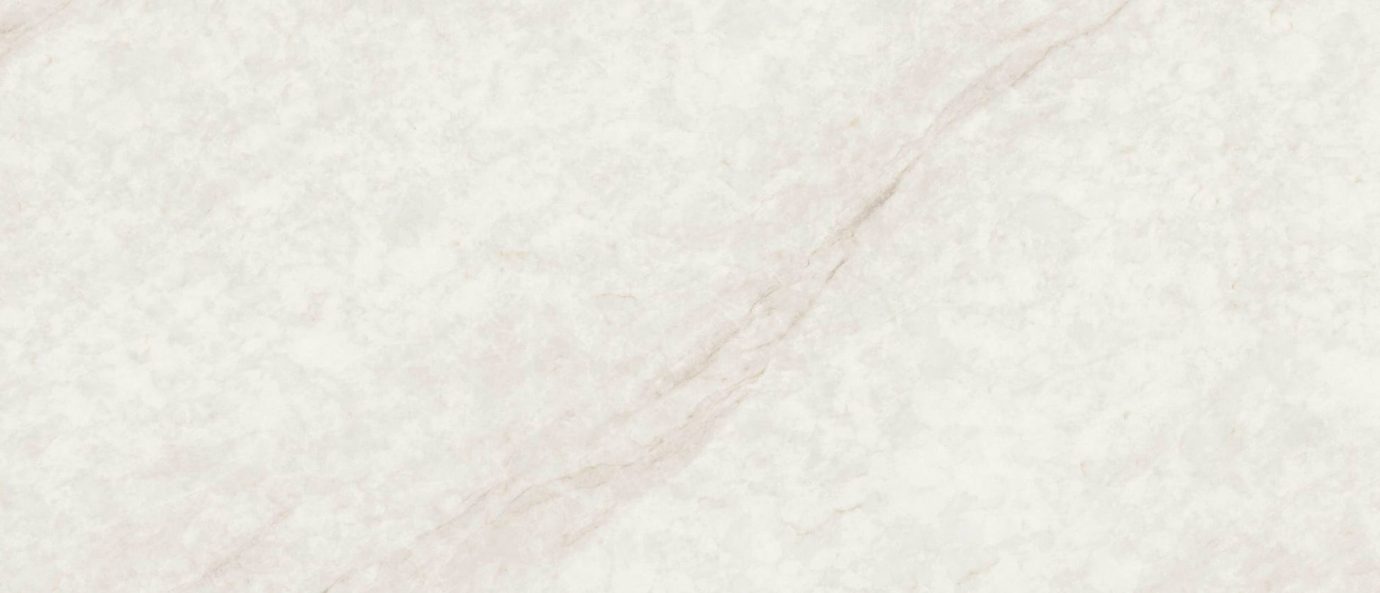 IvoriTaj Polished Quartz slab by MSI: light beige base with soft white and cream patterns, faint diagonal vein, elegant appearance.