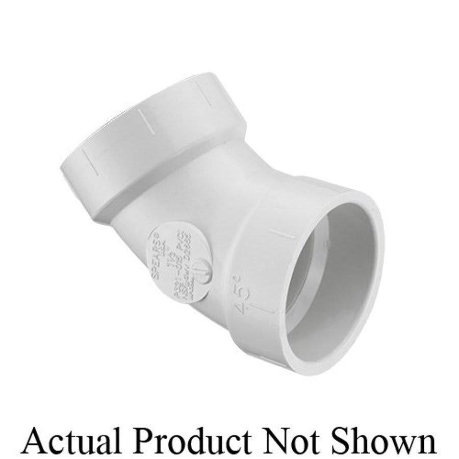 45 deg Elbow, 6 in, Hub, DWV, PVC
