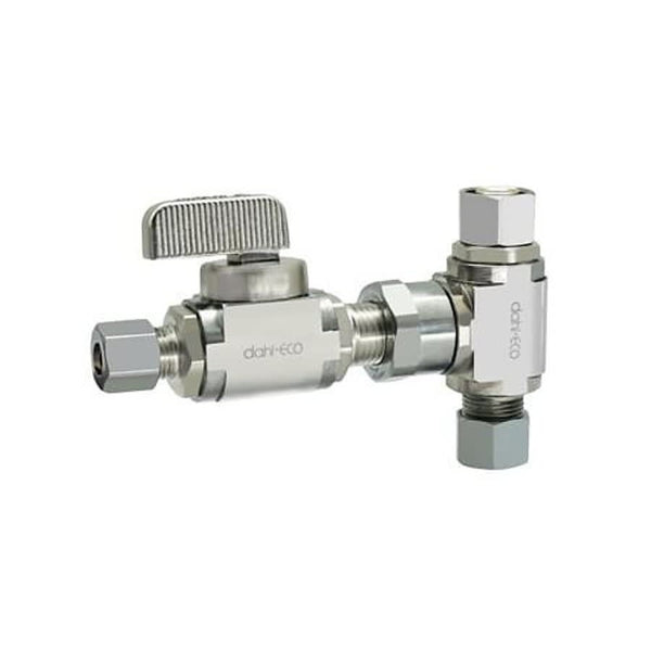 Quarter Turn Tee Stop, 3/8 x 1/4 in, Comp, Polished Chrome