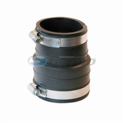 Transition Coupling, 2 in, Plastic Socket x Plastic/Cast Iron, Flexible PVC
