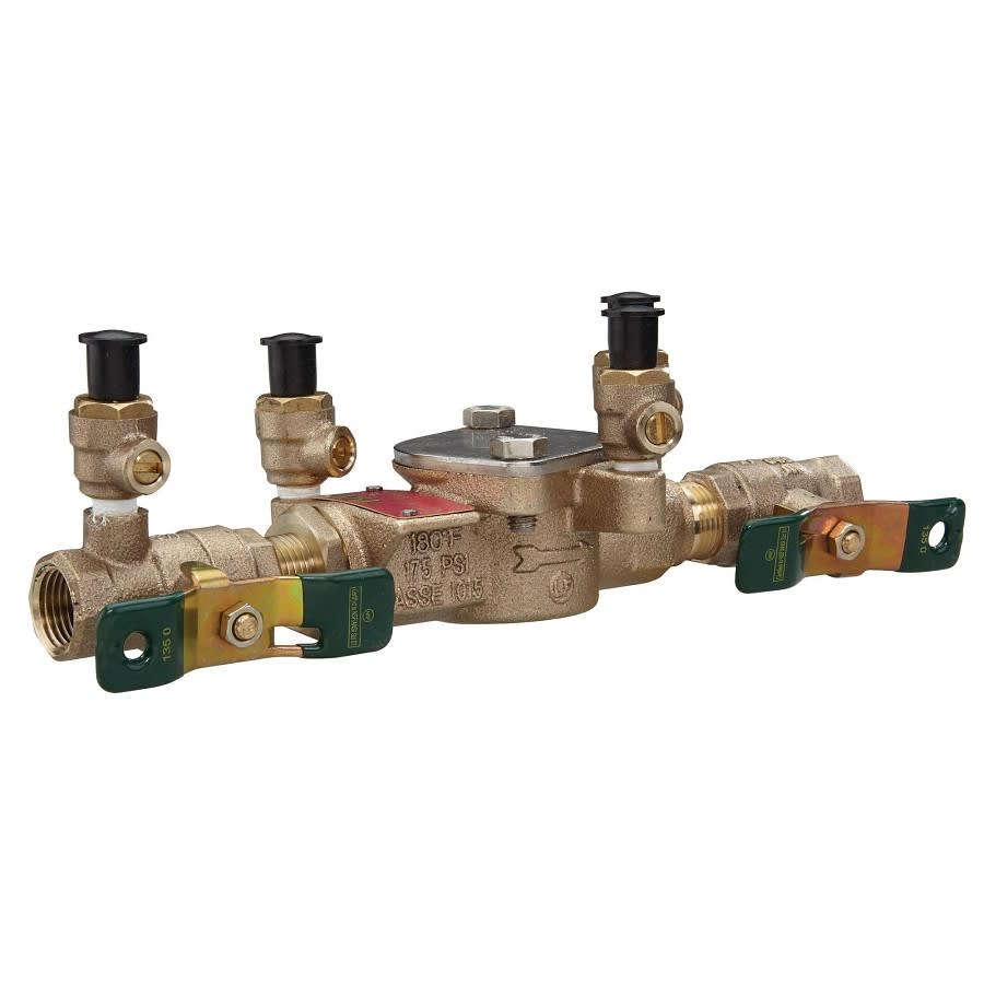 LF007 Double Check Backflow Preventer, 1/2 in, FNPT, Bronze