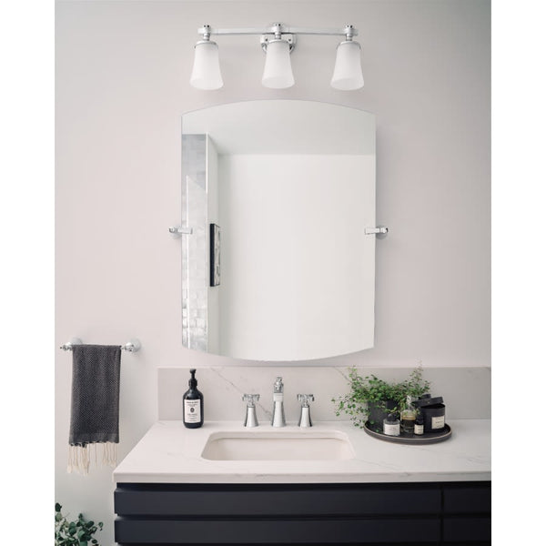 Flara 30-1/2" W x 37-3/4" H Transitional Oval Frameless Bathroom Wall Mirror