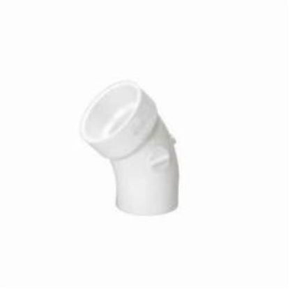 Street 45 deg Elbow, 4 in, Spigot x Hub, DWV, PVC