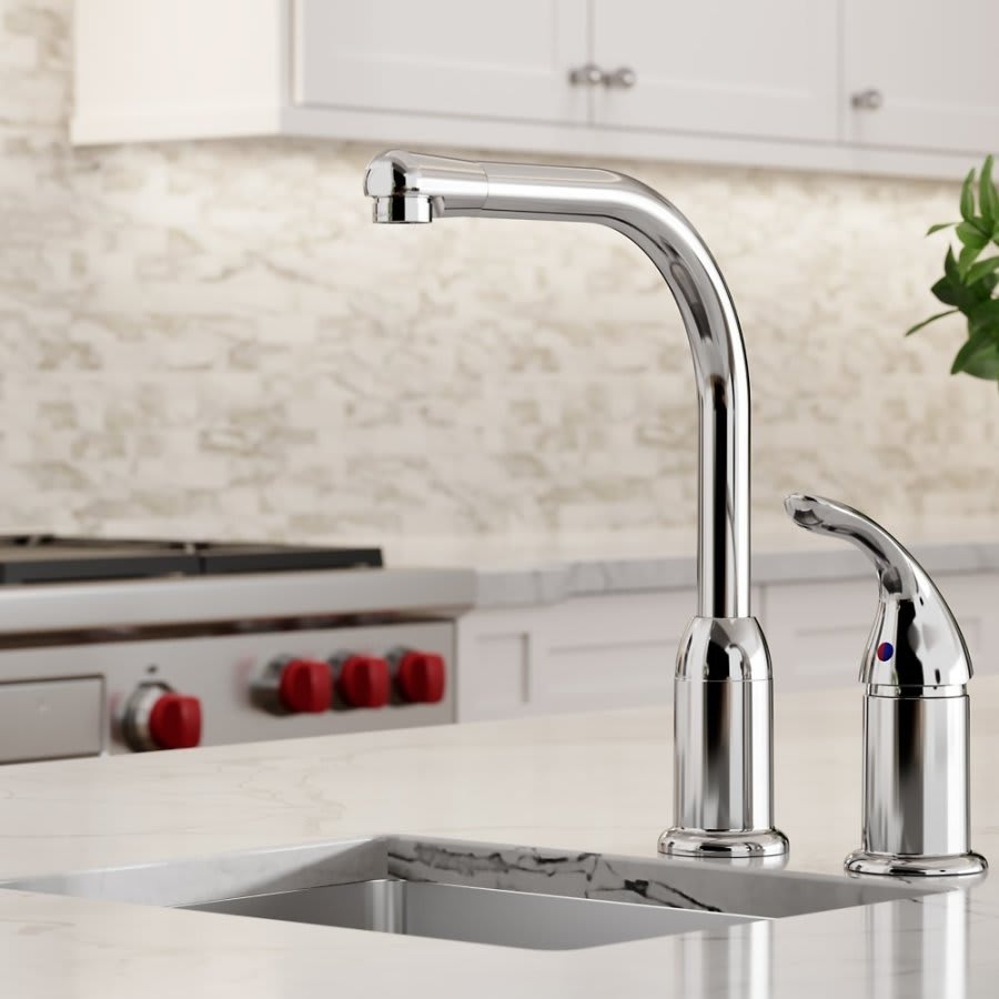 Everyday Kitchen Faucet, Deck Mount, ADA, 1 Lever Handle, 2-Hole, Polished Chrome