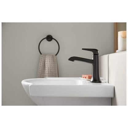 Veer 24" Pedestal Bathroom Sink Only with One Hole Drilled and Overflow