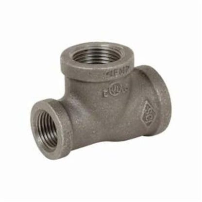 Tee, 4 in, FNPT, 150 lb, Malleable Iron, Black