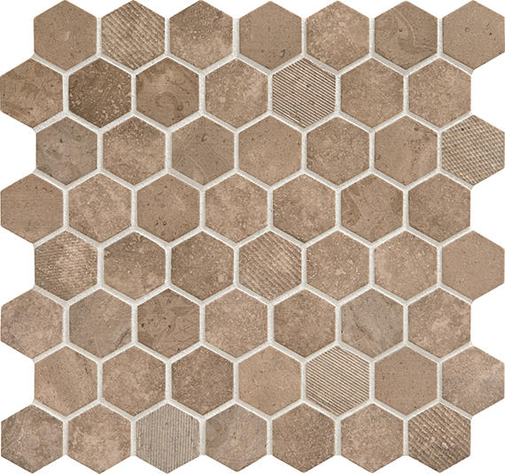 Vintage Hex Relic Umber Hexagon 1.5X1.5 Matte