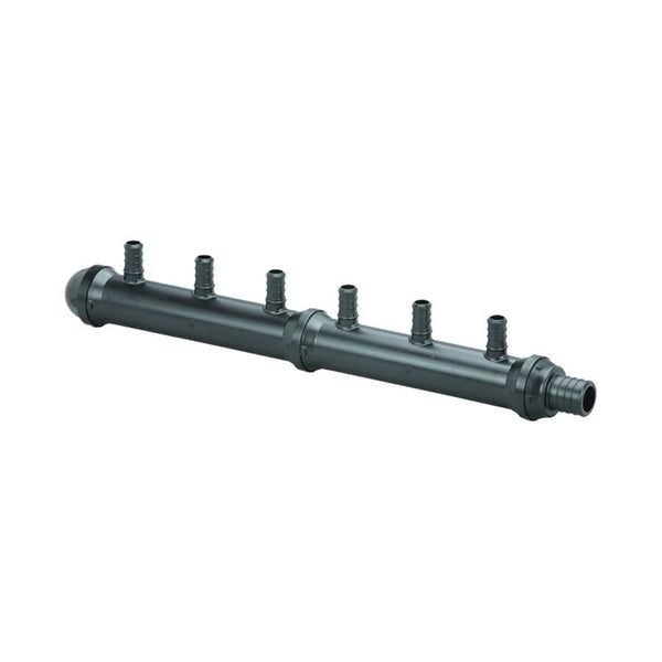 4-Port Manifold, 3/4 x 1/2 in, Poly