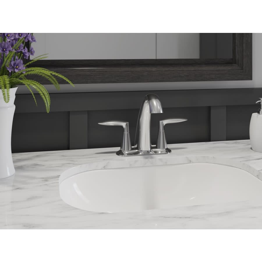 Alteo Centerset Bathroom Faucet - Free Metal Pop-Up Drain Assembly with purchase