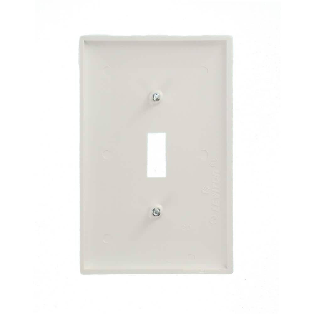 Leviton 1-Gang Midway Toggle Nylon Wall Plate, White