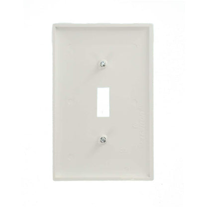 Leviton 1-Gang Midway Toggle Nylon Wall Plate, White