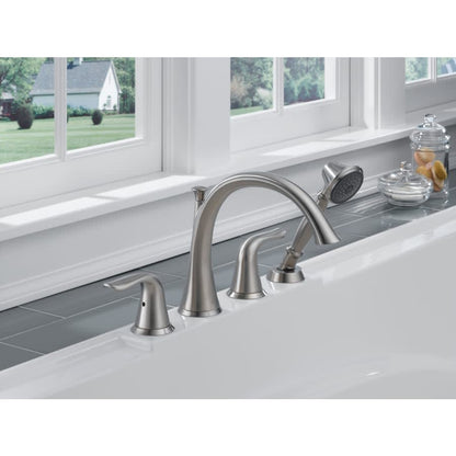 Lahara Deck Mounted Roman Tub Filler Trim with Hand Shower