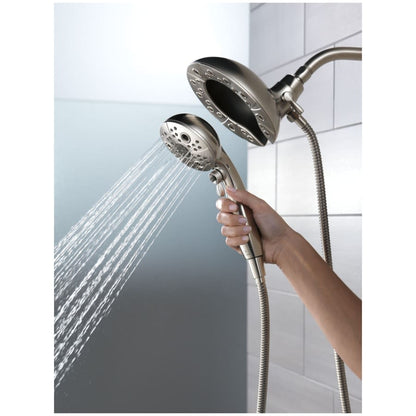 Universal Showering Round 1.75 GPM Multi Function 2-in1 In2ition Shower Head and Hand Shower with Touch Clean, H2Okinetic and MagnaTite Technology