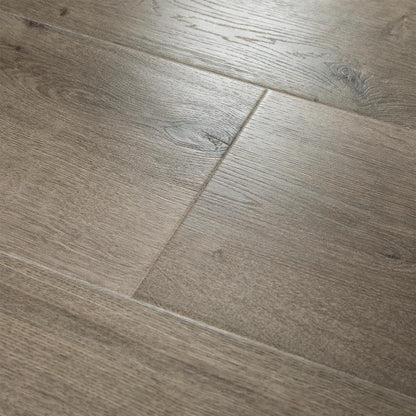 Defense+ Smoky Eiffel Oak 14 mm T x 7.4 in. W Waterproof Laminate Wood Flooring (17.2 sqft/case)