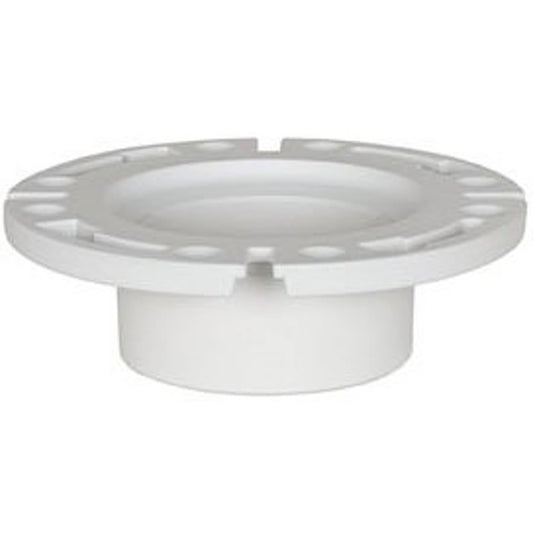 1-Piece Open Closet Flange, 4 x 3 in, Hub, PVC