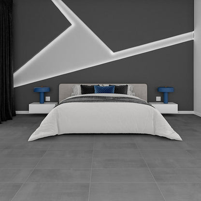 Subtle Strands Charcoal Rectangle 12X24 Matte