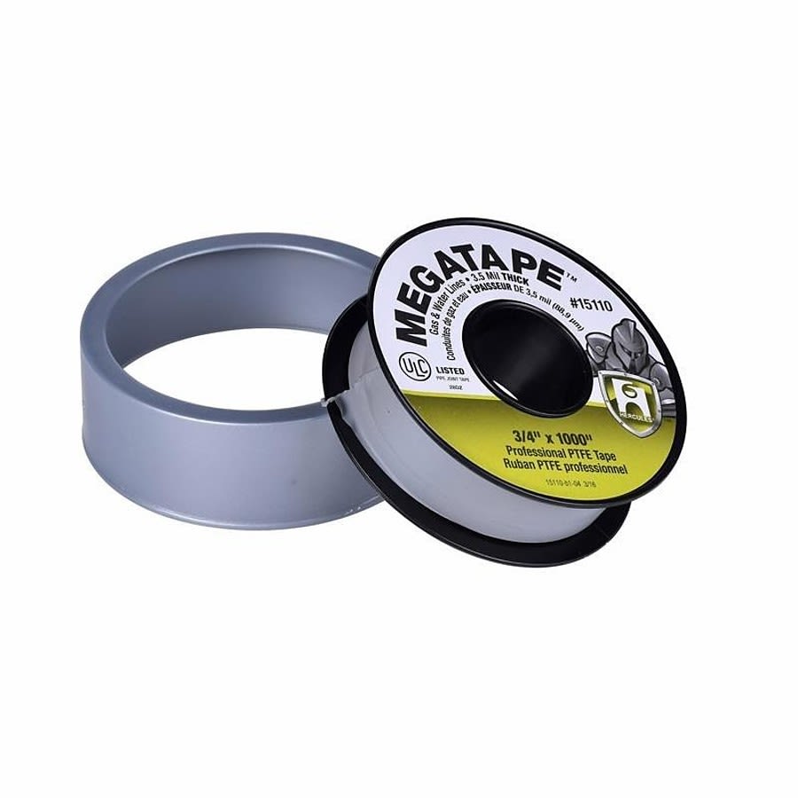 High Density Teflon Tape, 3/4 in W, 1000 in L, Gray