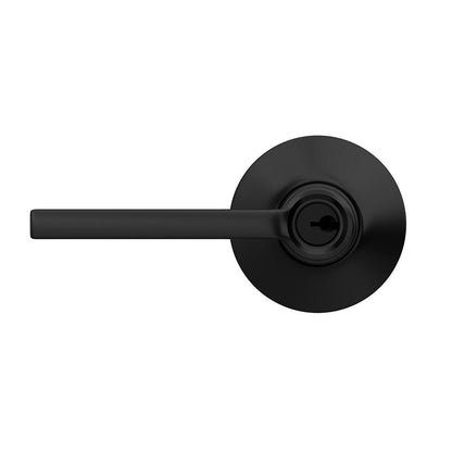 Latitude Matte Black Keyed Entry Door Handle