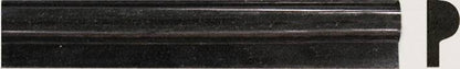 Premium Black 1x2x12 Polished Rail Molding