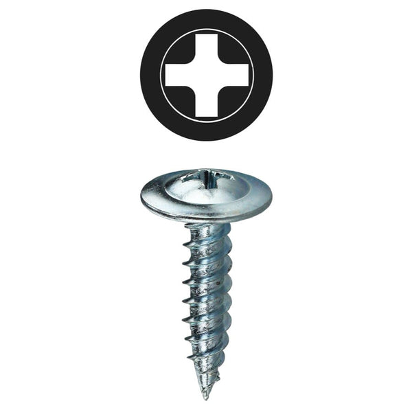 Sheet Metal Screw, #8, 1-1/4 in L, Phillips Drive, Zinc Plated