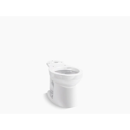 Kingston™ Toilet Bowl, Floor Mount, 12 in Rough, Round, White