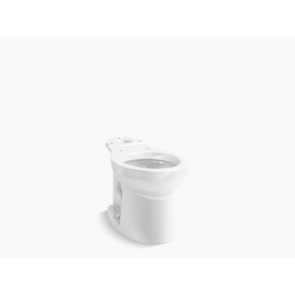Kingston™ Toilet Bowl, Floor Mount, 12 in Rough, Round, White