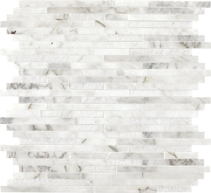Marble Venetian Calacatta Oval, Straight Edge 1 1/2X3/4 Polished