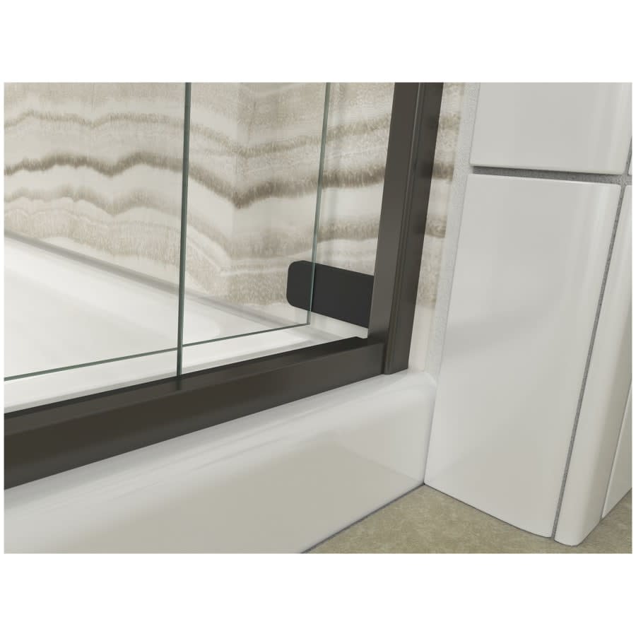 Levity 59-3/4" High x 59-5/8" Wide Sliding Frameless Tub Door with Clear Glass