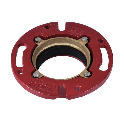 Closet Flange, 3 in, No Caulk, 6-15/16 in OD, Cast Iron, Red