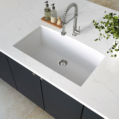 White Quartz Single Bowl 3219