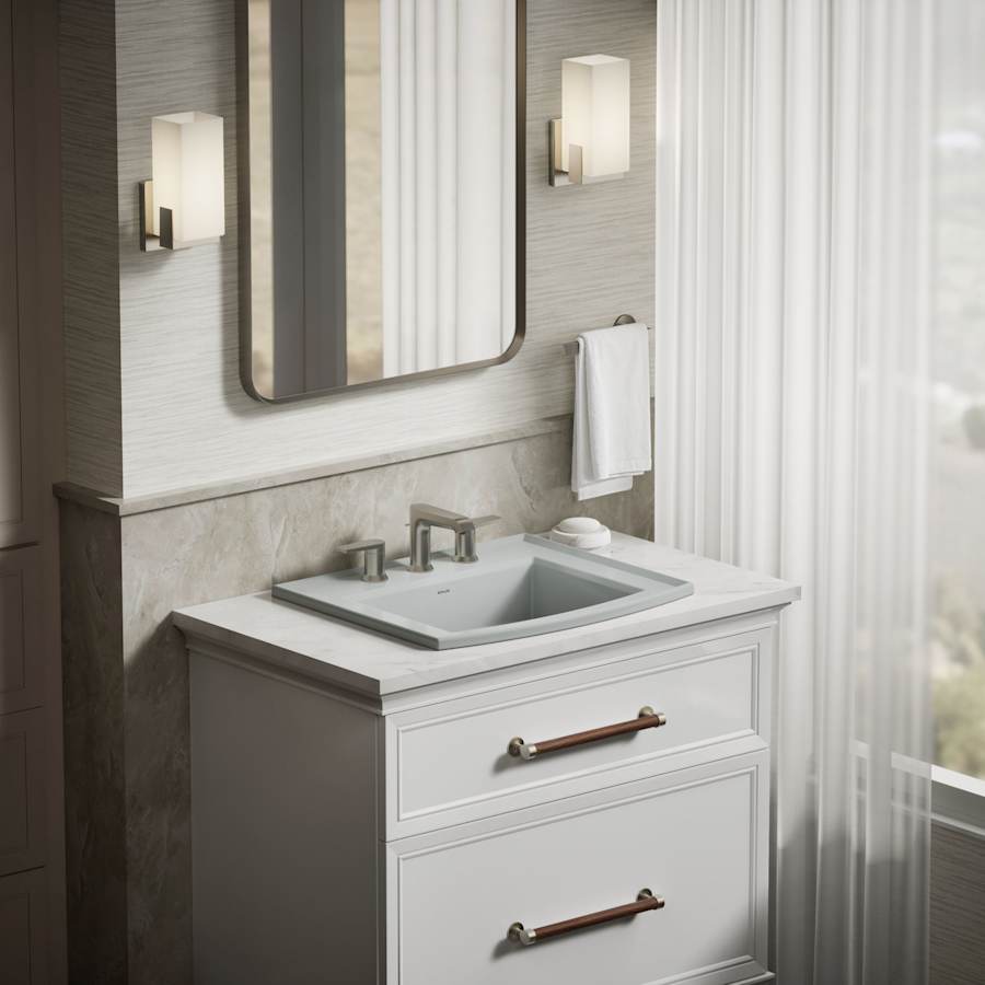 Archer 22-5/8" Drop In Bathroom Sink with 3 Holes Drilled and Overflow