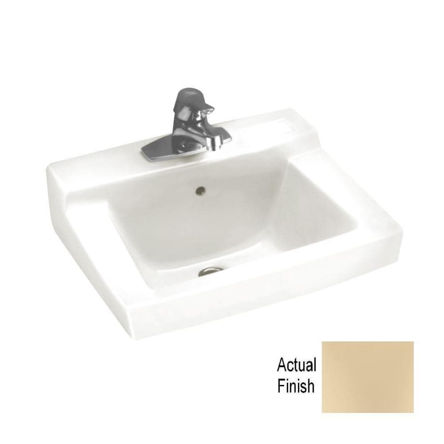 Declyn 18-1/2" Rectangular Vitreous China Wall Mounted Bathroom Sink with 3 Faucet Holes and Overflow